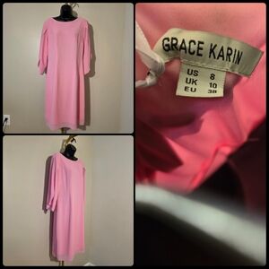 GRACE KARIN Chiffon Dresses Flutter Sleeve Party Wedding Cocktail Dress - sz 8